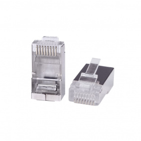 Cabeus 8P8C-SH-C6-FC Коннектор RJ-45 быстрой установки под витую пару, категория 6, экранированный, для многожильного кабеля, для проводников с толщин