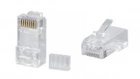 Cabeus 8P8C-C6-TWP Коннектор RJ-45 под витую пару, категория 6, универсальный (для одножильного и многожильного кабеля), для проводников с толщиной по