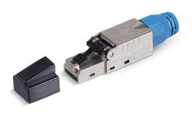Cabeus 8P8C-SH-C8-TWP Коннектор RJ-45(8P8C) под витую пару, категория 8, экранированный, со вставкой