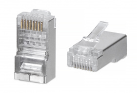 Cabeus 8P8C-SH-C6 Коннектор RJ-45 под витую пару, категория 6/7, экранированный, для многожильного кабеля, для проводников с толщиной по изоляции до 1