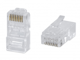 Cabeus 8P8C-C6(1.20)-FC Коннектор RJ-45 быстрой установки под витую пару, категория 6 , универсальный (для одножильного и многожильного кабеля) для пр