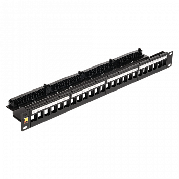 Патч-панель наборная Lanmaster LAN-PPN24OK-UTP 19" 1U 24xRJ45 UTP