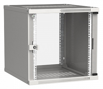Шкаф коммутационный ITK Linea WE (LWE3-09U66-GF) настенный 9U 600x600мм пер.дв.стекл